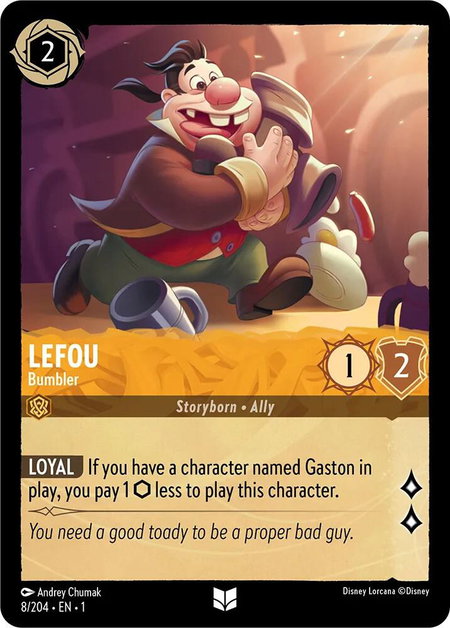 Lefou - Bumbler - The First Chapter Disney Lorcana trading card