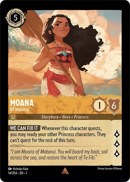 Moana - Of Motunui - The First Chapter Disney Lorcana trading card