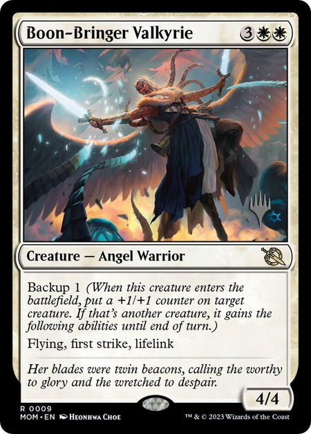 Boon-Bringer Valkyrie - Promo Pack: March of the Machine Magic: The Gathering trading card