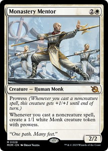 Monastery Mentor - Promo Pack: March of the Machine (PPMOM) #28p - Mythic Rare Magic: The Gathering Trading Card