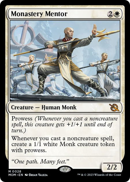 Monastery Mentor - Promo Pack: March of the Machine Magic: The Gathering trading card