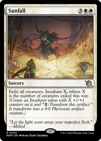 Sunfall trading card from Promo Pack: March of the Machine Sunfall - Promo Pack: March of the Machine Magic: The Gathering trading card