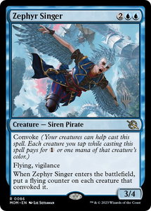 Zephyr Singer - Promo Pack: March of the Machine (PPMOM) #86p - Rare Magic: The Gathering Trading Card