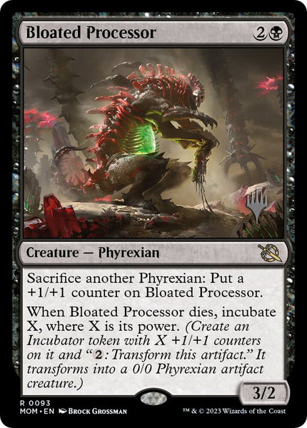 Bloated Processor trading card from Promo Pack: March of the Machine Bloated Processor - Promo Pack: March of the Machine Magic: The Gathering trading card