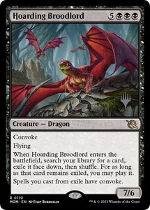 Hoarding Broodlord - Promo Pack: March of the Machine (PPMOM) #110p - Rare Magic: The Gathering Trading Card