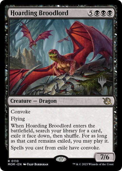 Hoarding Broodlord trading card from Promo Pack: March of the Machine Hoarding Broodlord - Promo Pack: March of the Machine Magic: The Gathering trading card