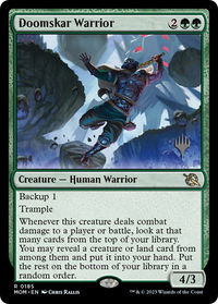 Doomskar Warrior - Promo Pack: March of the Machine (PPMOM) #185p - Rare Magic: The Gathering Trading Card