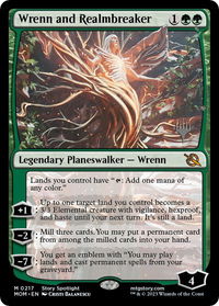 Wrenn and Realmbreaker - Promo Pack: March of the Machine (PPMOM) #217p - Mythic Magic: The Gathering Trading Card