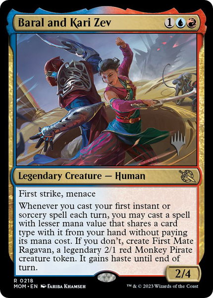 Baral and Kari Zev - Promo Pack: March of the Machine Magic: The Gathering trading card