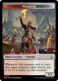 Warrior // Vampire Double-Sided Token - March of the Machine (MOM) #15 // 3 - Token Magic: The Gathering Trading Card