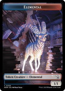 Elemental (0009) // Phyrexian Hydra (0012) Double-Sided Token - March of the Machine (MOM) #9 // 12 - Token Magic: The Gathering Trading Card