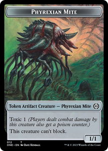 Phyrexian Mite (012) // The Hollow Sentinel Double-sided Token - Phyrexia: All Will Be One (ONE) #12 // 9 - Token Magic: The Gathering Trading Card