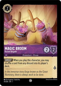 Magic Broom - Bucket Brigade - The First Chapter (1) #47/204 - Common Disney Lorcana Trading Card
