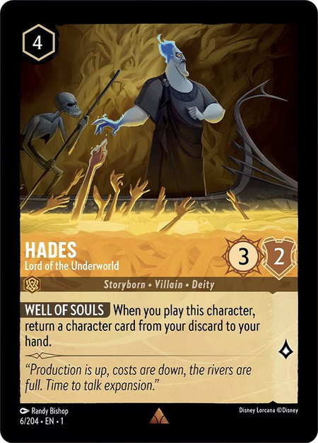 Hades - Lord of the Underworld - The First Chapter Disney Lorcana trading card