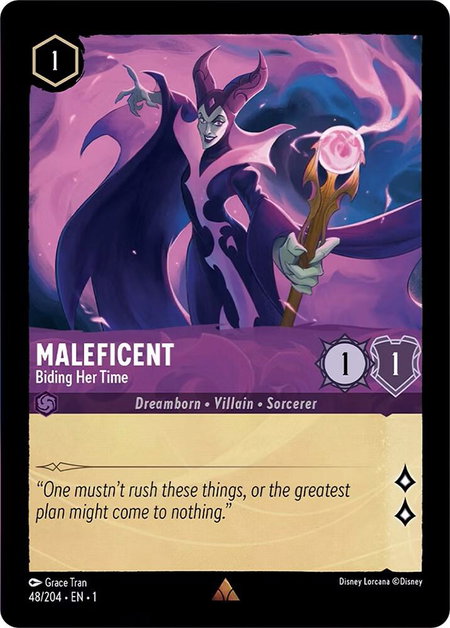 Maleficent - Biding Her Time - The First Chapter Disney Lorcana trading card