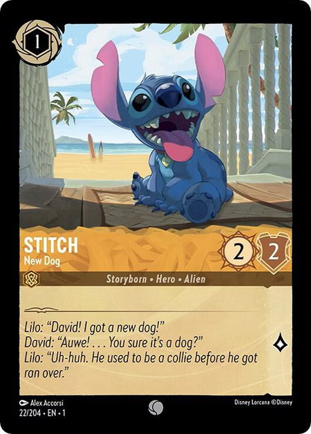 Stitch - New Dog - The First Chapter Disney Lorcana trading card