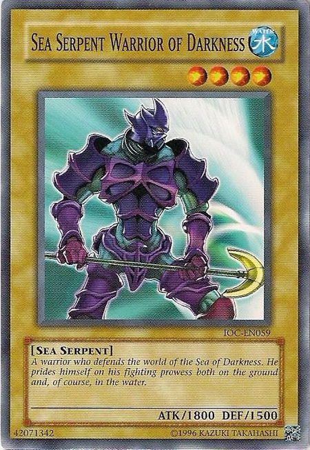 Sea Serpent Warrior of Darkness - Invasion of Chaos (Worldwide English) YuGiOh trading card