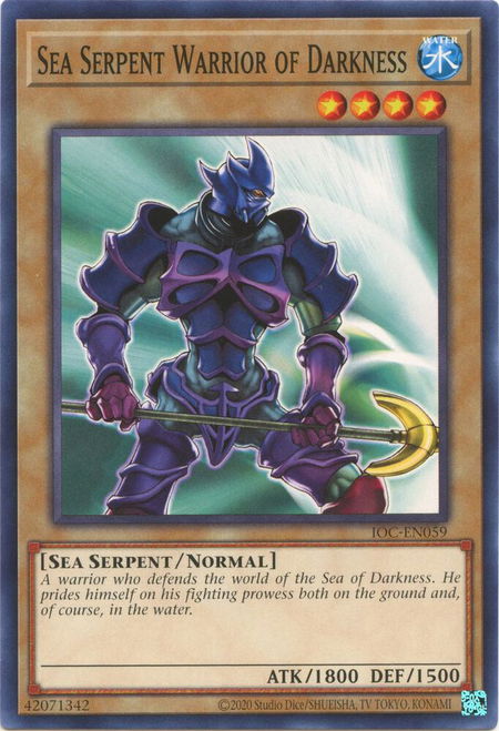Sea Serpent Warrior of Darkness - Invasion of Chaos (25th Anniversary Edition) YuGiOh trading card