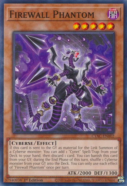Firewall Phantom trading card from Cyberstorm Access Firewall Phantom - Cyberstorm Access YuGiOh trading card