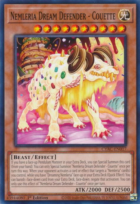 Nemleria Dream Defender - Couette - Cyberstorm Access YuGiOh trading card