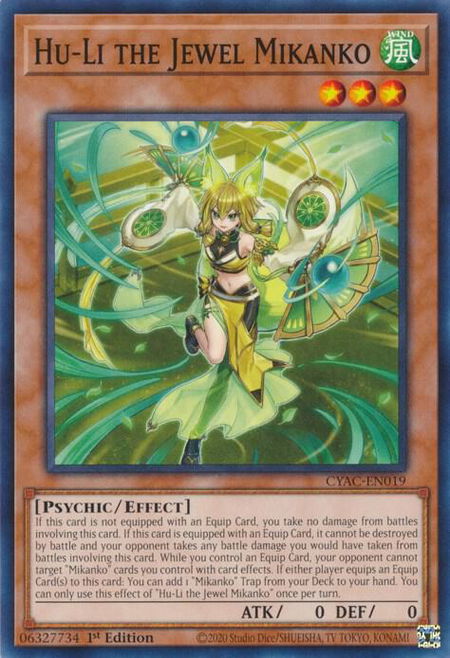 Hu-Li the Jewel Mikanko - Cyberstorm Access YuGiOh trading card