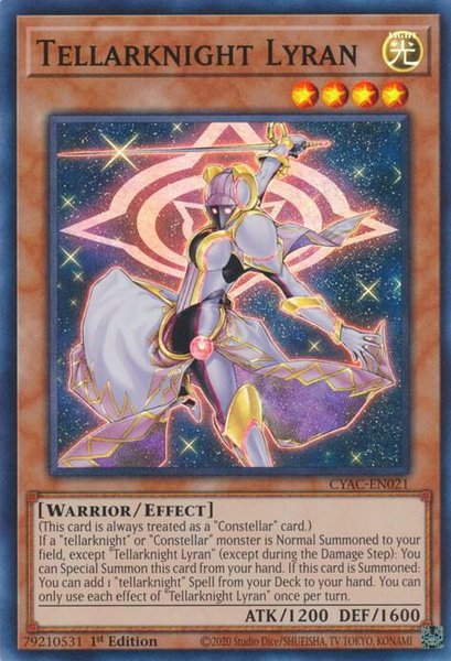 Tellarknight Lyran trading card from Cyberstorm Access Tellarknight Lyran - Cyberstorm Access YuGiOh trading card