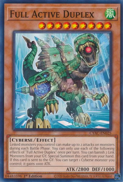 Full Active Duplex trading card from Cyberstorm Access Full Active Duplex - Cyberstorm Access YuGiOh trading card