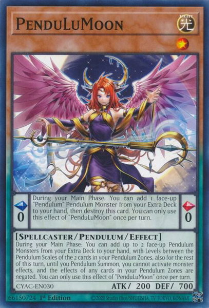 PenduLuMoon trading card from Cyberstorm Access PenduLuMoon - Cyberstorm Access YuGiOh trading card
