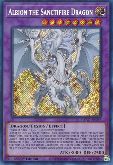 Albion the Sanctifire Dragon - Cyberstorm Access YuGiOh trading card