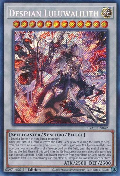 Despian Luluwalilith trading card from Cyberstorm Access Despian Luluwalilith - Cyberstorm Access YuGiOh trading card