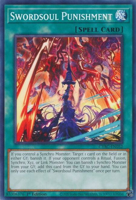Swordsoul Punishment - Cyberstorm Access YuGiOh trading card