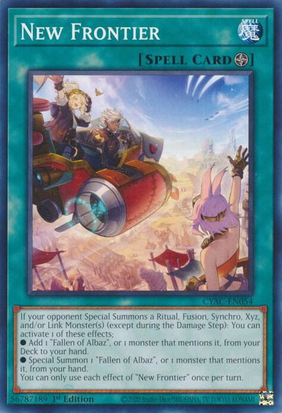 New Frontier trading card from Cyberstorm Access New Frontier - Cyberstorm Access YuGiOh trading card