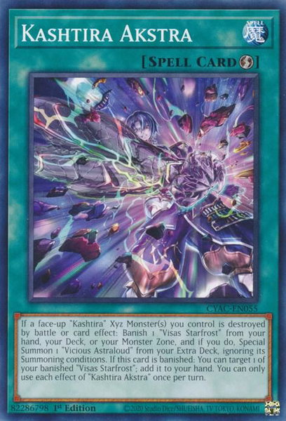 Kashtira Akstra trading card from Cyberstorm Access Kashtira Akstra - Cyberstorm Access YuGiOh trading card