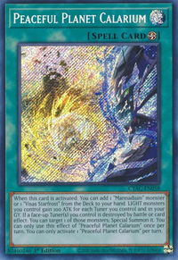 Peaceful Planet Calarium - Cyberstorm Access (CYAC) #CYAC-EN058 - Secret Rare YuGiOh Trading Card