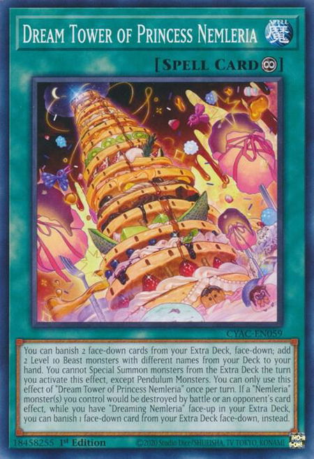 Dream Tower of Princess Nemleria - Cyberstorm Access YuGiOh trading card
