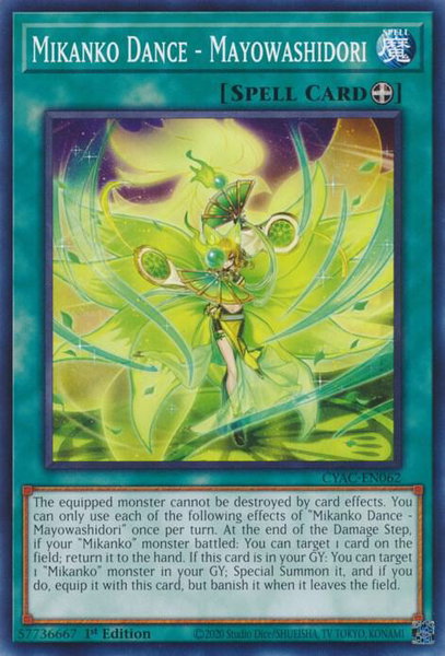 Mikanko Dance - Mayowashidori trading card from Cyberstorm Access Mikanko Dance - Mayowashidori - Cyberstorm Access YuGiOh trading card