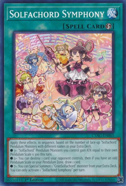 Solfachord Symphony trading card from Cyberstorm Access Solfachord Symphony - Cyberstorm Access YuGiOh trading card