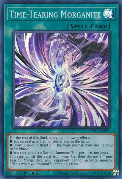 Time-Tearing Morganite trading card from Cyberstorm Access Time-Tearing Morganite - Cyberstorm Access YuGiOh trading card