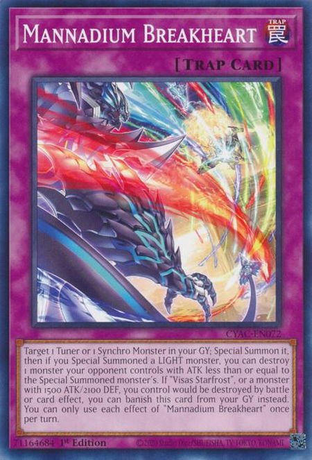 Mannadium Breakheart - Cyberstorm Access YuGiOh trading card