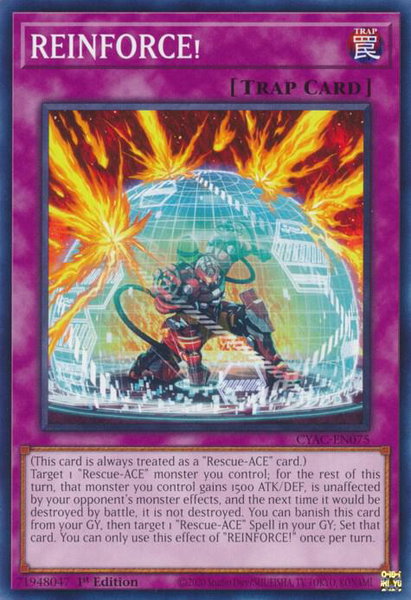 REINFORCE! trading card from Cyberstorm Access REINFORCE! - Cyberstorm Access YuGiOh trading card