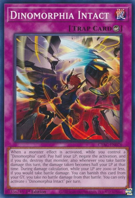 Dinomorphia Intact - Cyberstorm Access YuGiOh trading card