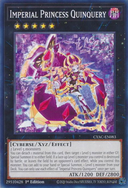 Imperial Princess Quinquery - Cyberstorm Access YuGiOh trading card