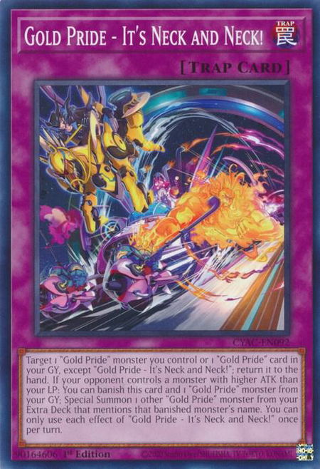 Gold Pride - It's Neck and Neck! - Cyberstorm Access YuGiOh trading card