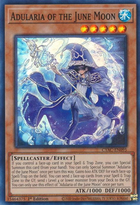 Adularia of the June Moon - Cyberstorm Access YuGiOh trading card