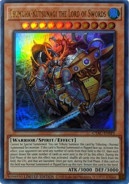 Tsumuha-Kutsunagi the Lord of Swords - Cyberstorm Access YuGiOh trading card