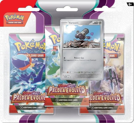 Paldea Evolved 3 Pack Blister [Varoom] - SV02: Paldea Evolved Pokémon trading card