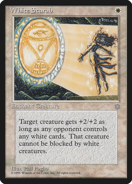 White Scarab - Ice Age Magic: The Gathering trading card