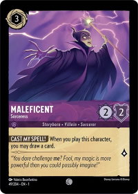 Maleficent - Sorceress - The First Chapter (1) #49/204 - Common Disney Lorcana Trading Card