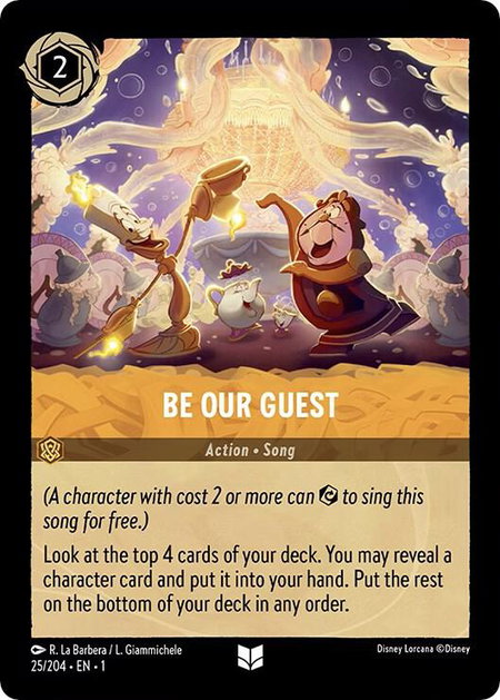 Be Our Guest - The First Chapter Disney Lorcana trading card