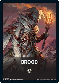 Brood Theme Card - March of the Machine (MOM) #1 - Token Magic: The Gathering Trading Card